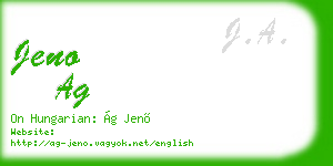 jeno ag business card